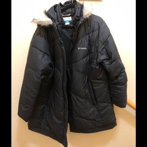 Columbia Black Long Puffer Coat
